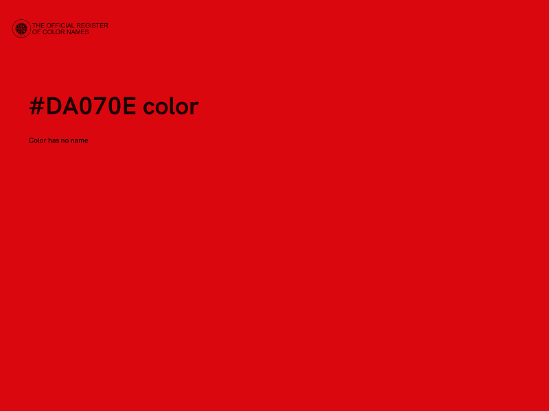 #DA070E color image