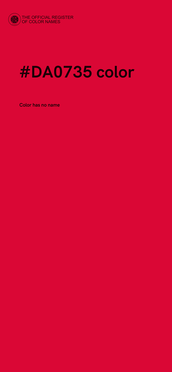 #DA0735 color image