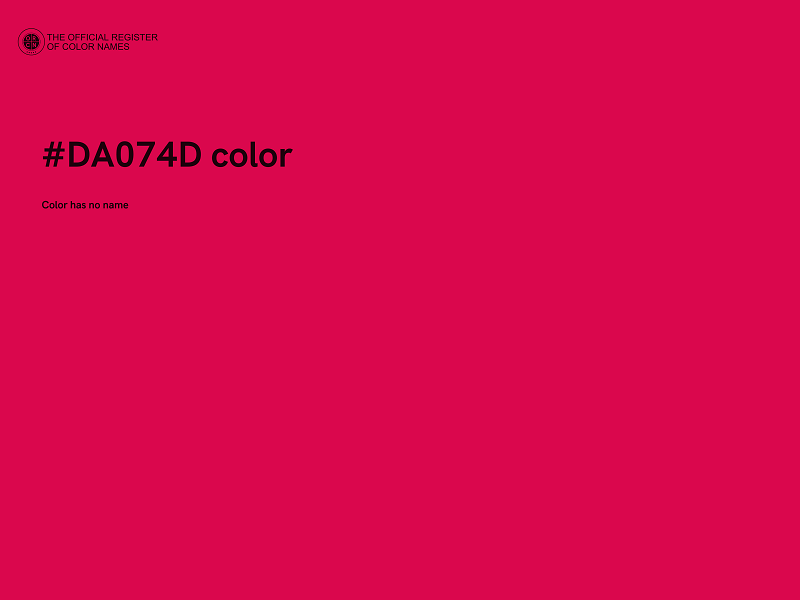 #DA074D color image