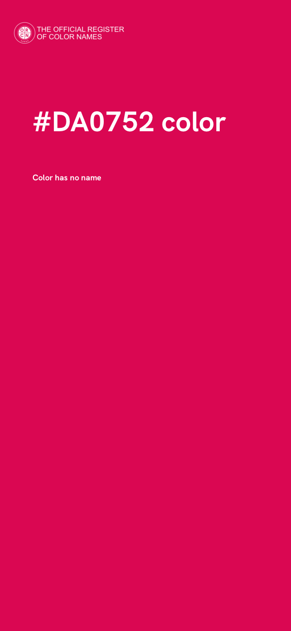 #DA0752 color image
