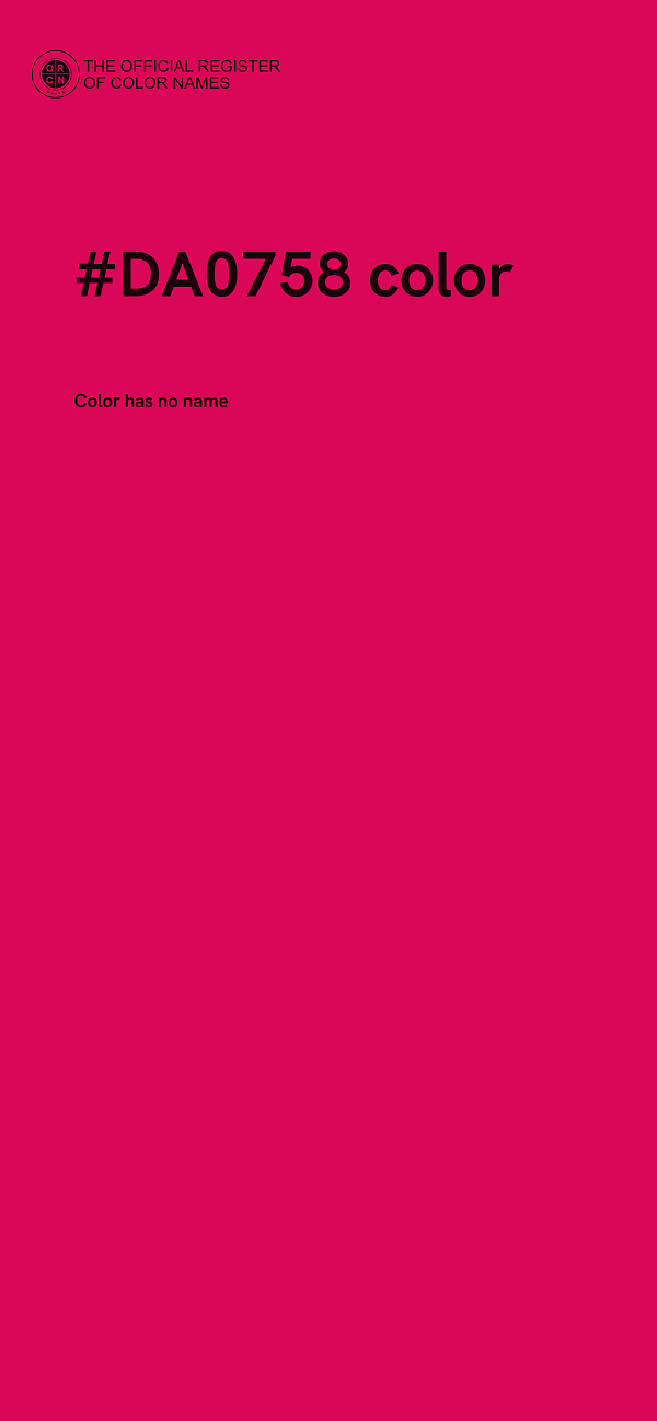 #DA0758 color image