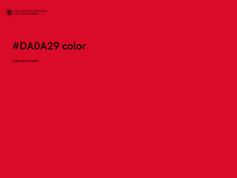#DA0A29 color image