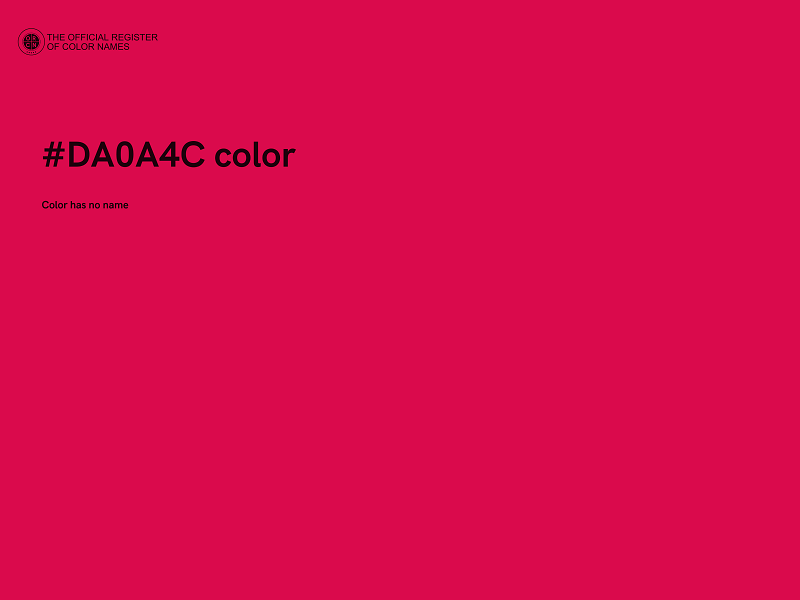 #DA0A4C color image