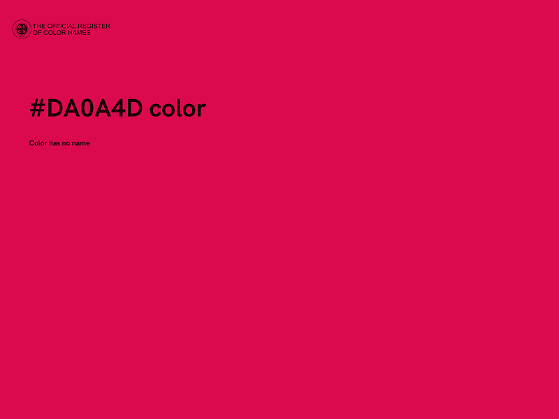 #DA0A4D color image