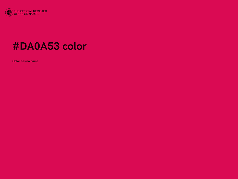 #DA0A53 color image