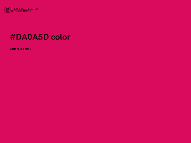 #DA0A5D color image