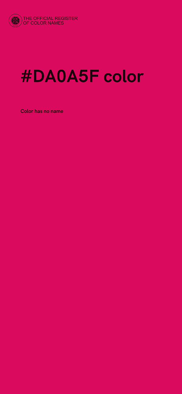 #DA0A5F color image