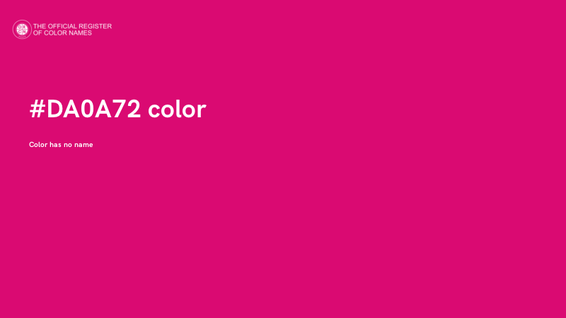 #DA0A72 color image