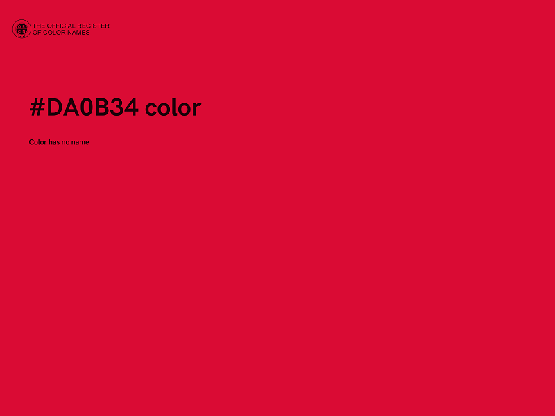 #DA0B34 color image