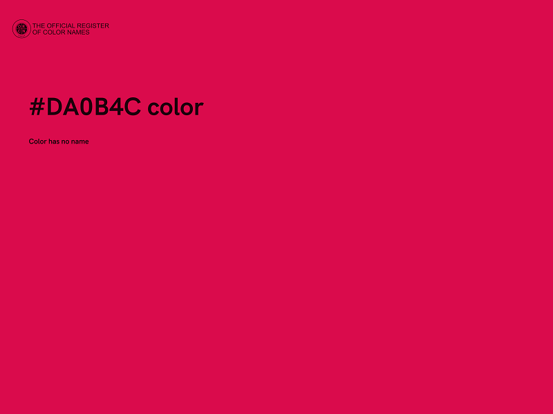 #DA0B4C color image