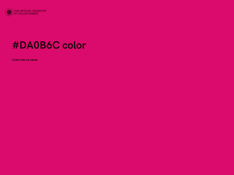 #DA0B6C color image