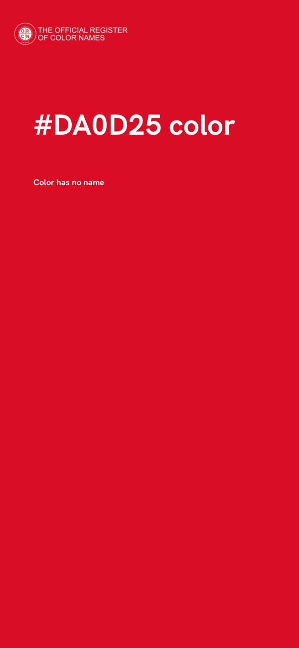 #DA0D25 color image