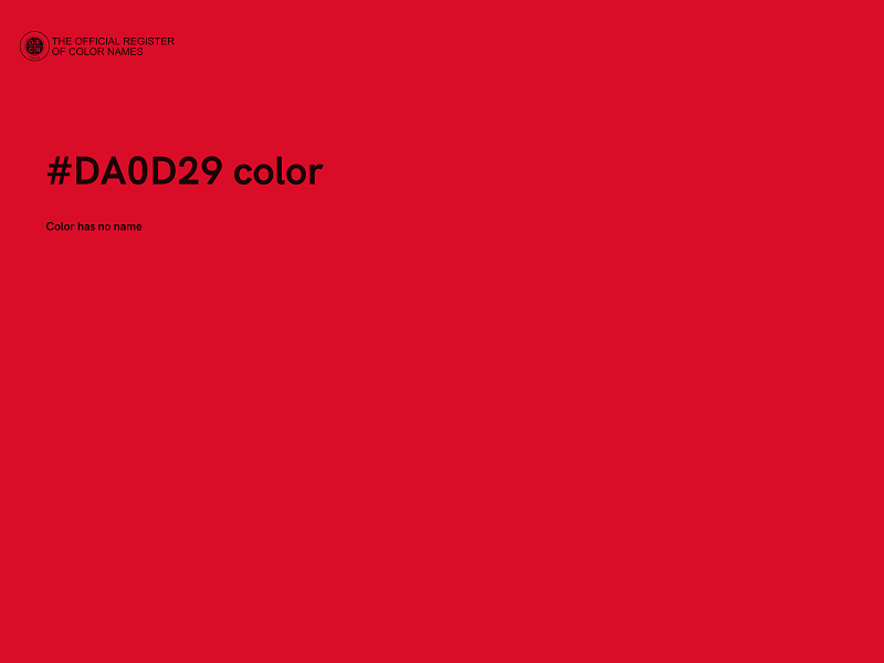 #DA0D29 color image