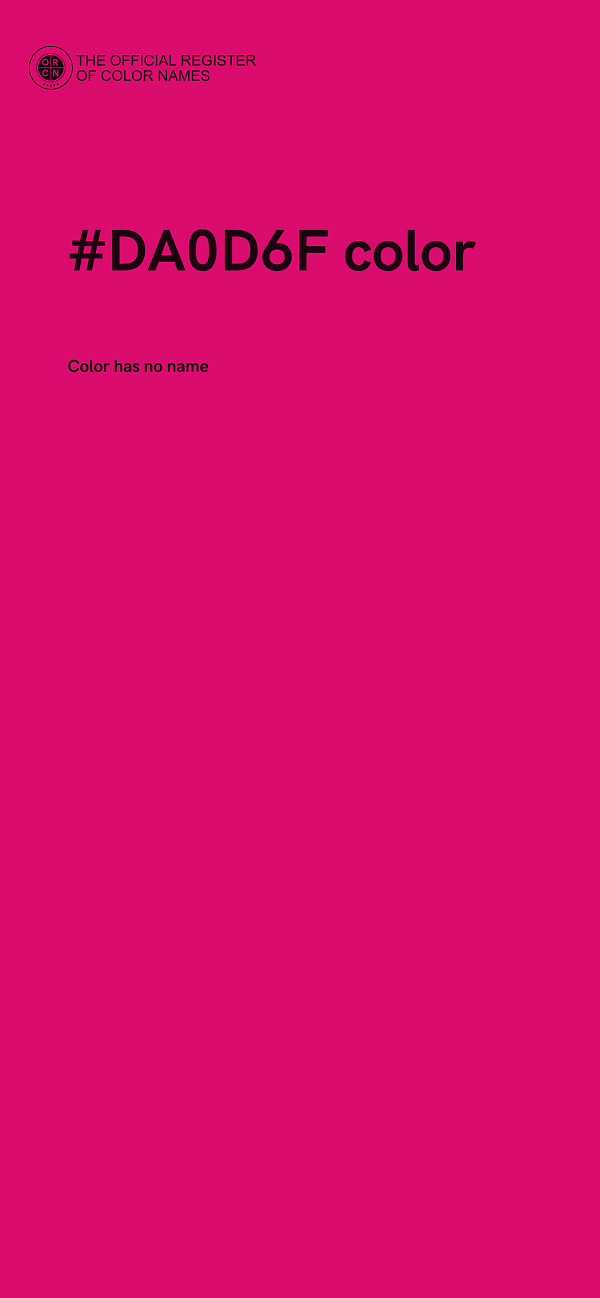 #DA0D6F color image