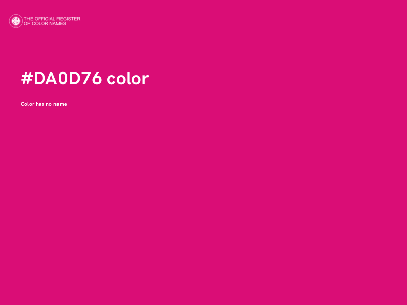 #DA0D76 color image