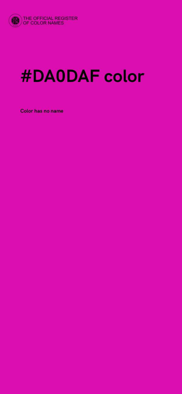 #DA0DAF color image