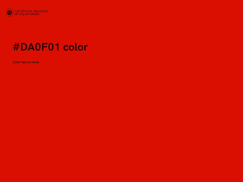 #DA0F01 color image