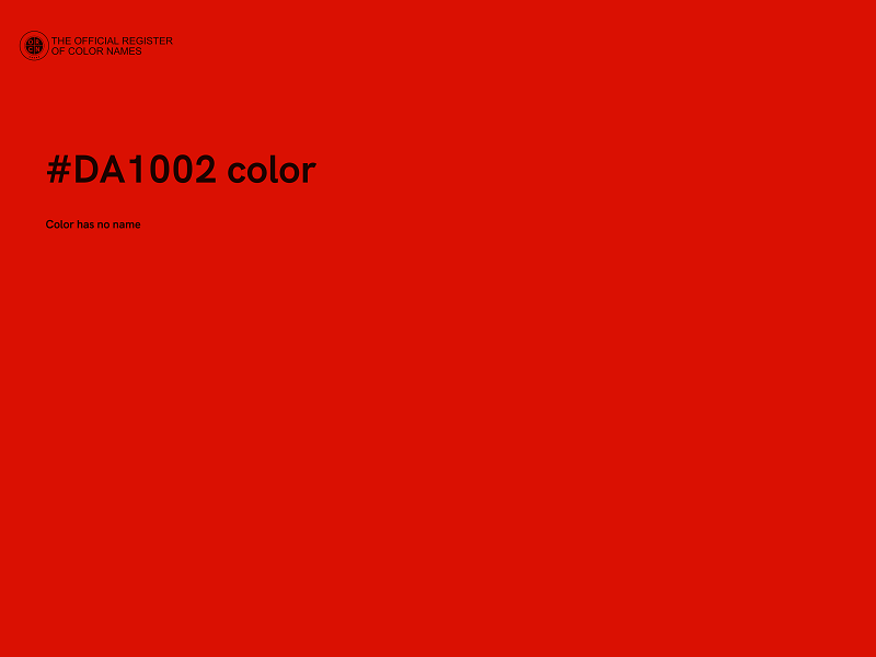 #DA1002 color image