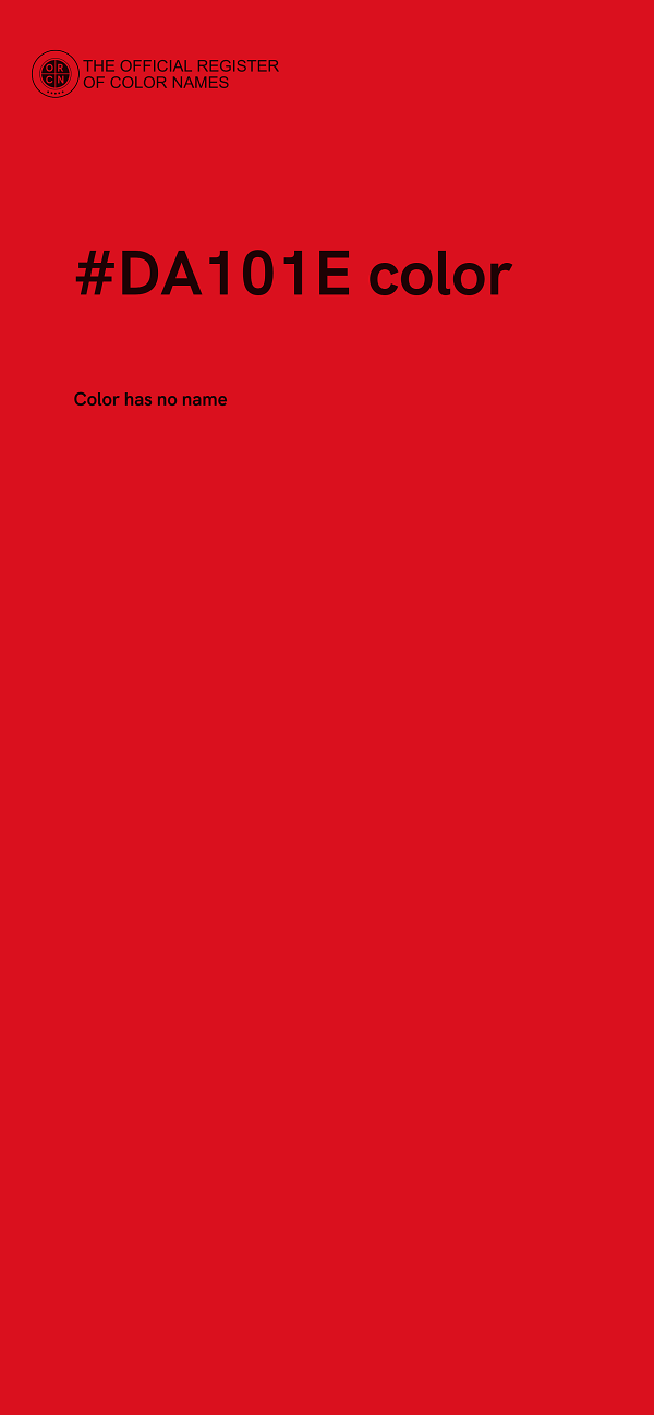 #DA101E color image