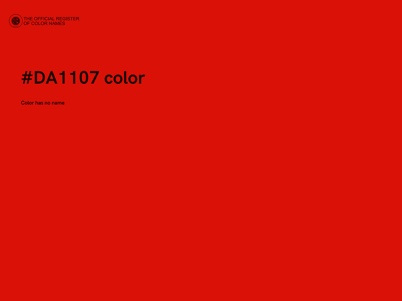 #DA1107 color image