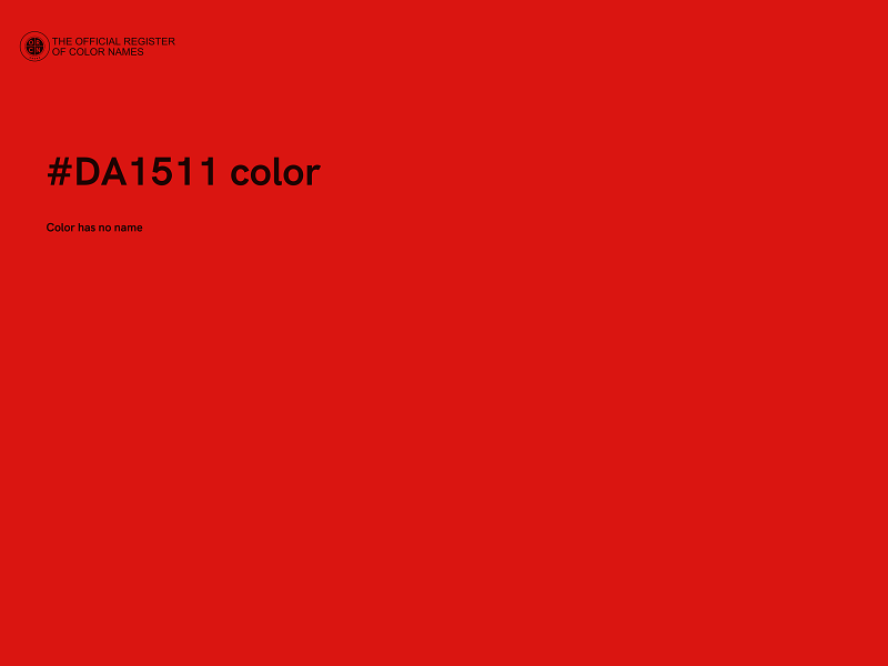 #DA1511 color image