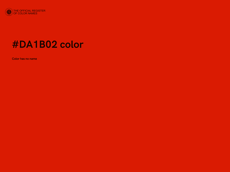 #DA1B02 color image