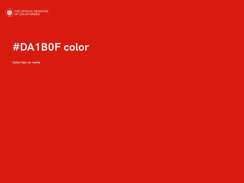 #DA1B0F color image