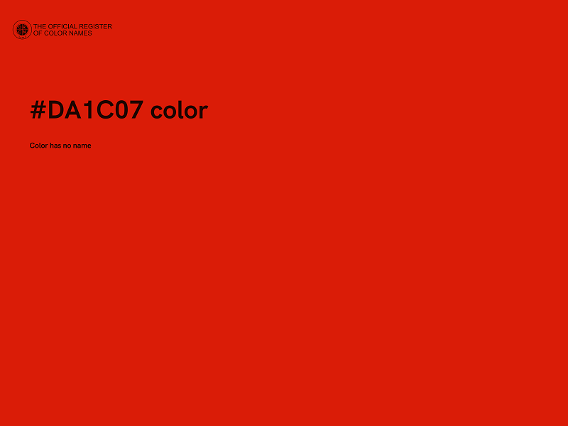 #DA1C07 color image