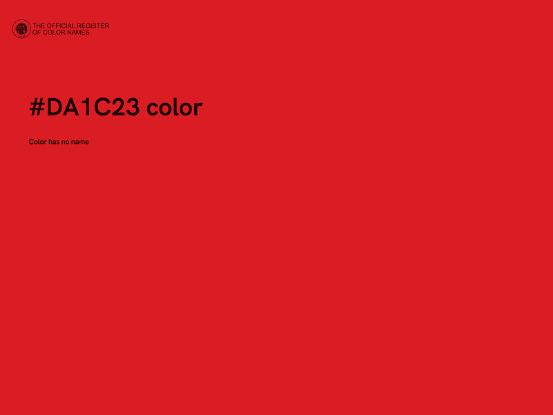 #DA1C23 color image