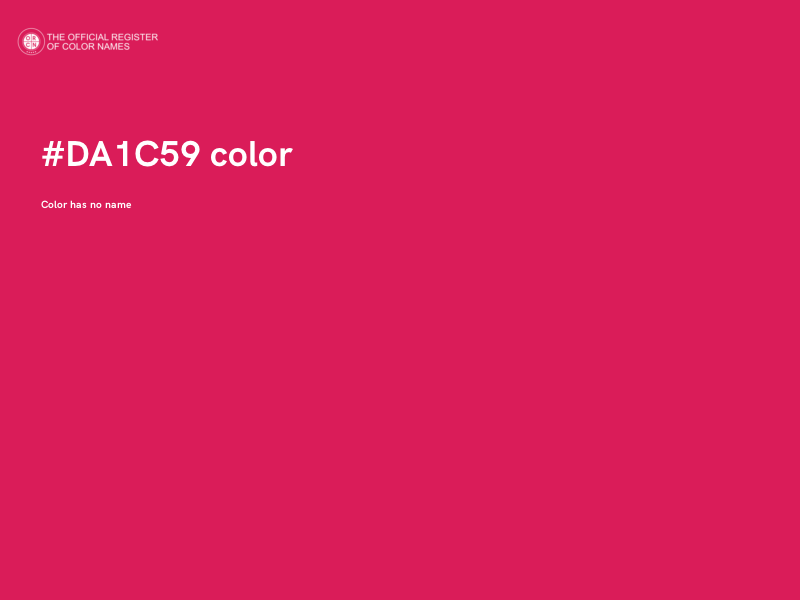 #DA1C59 color image