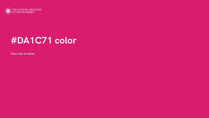 #DA1C71 color image