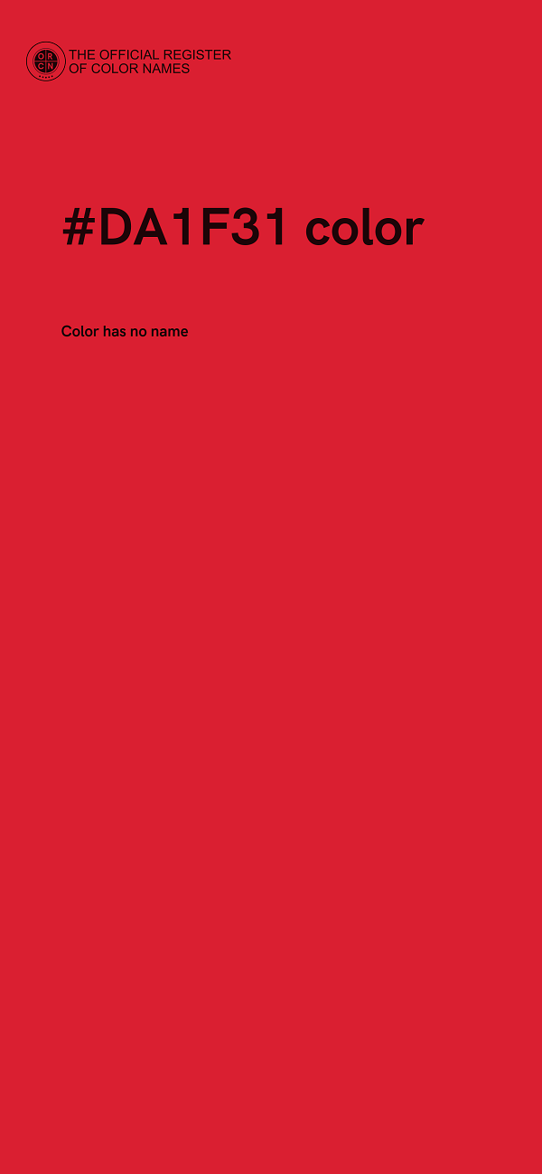 #DA1F31 color image