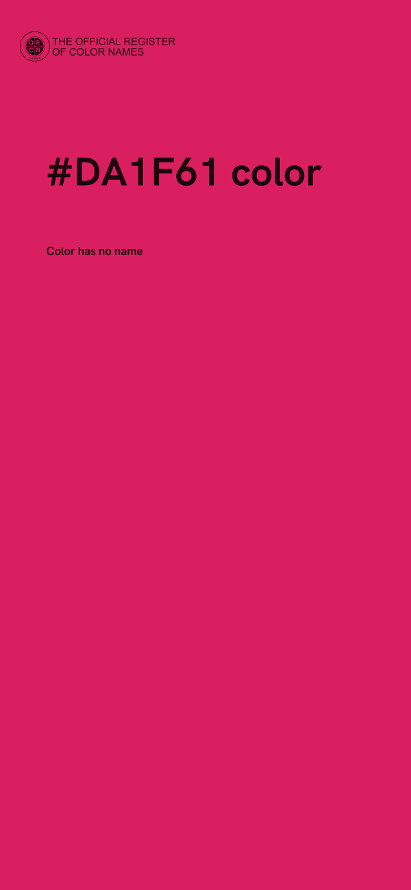 #DA1F61 color image