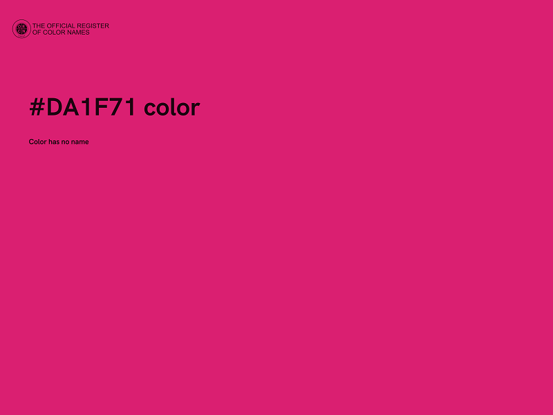 #DA1F71 color image