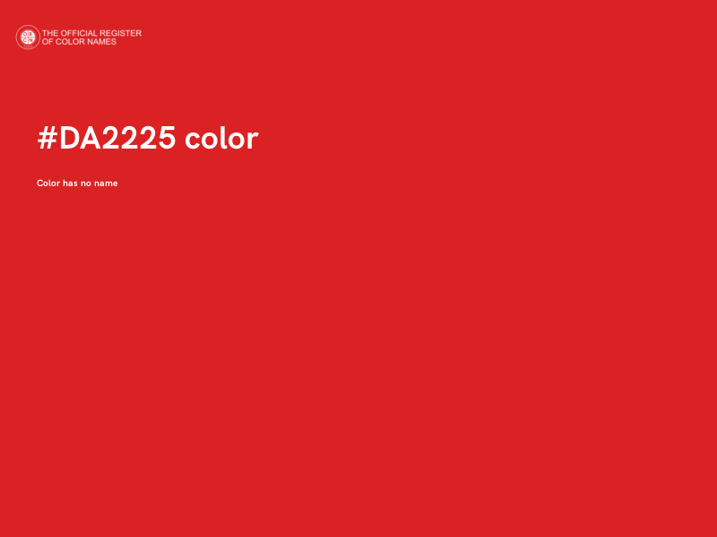 #DA2225 color image