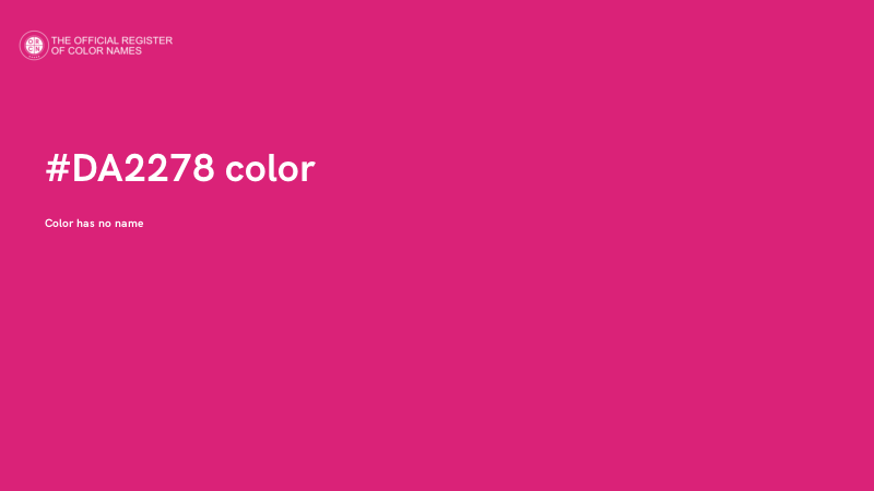 #DA2278 color image