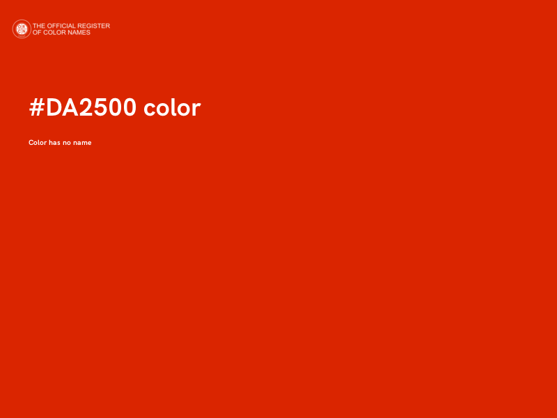 #DA2500 color image