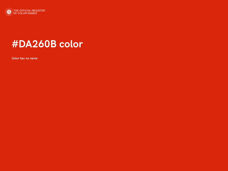 #DA260B color image