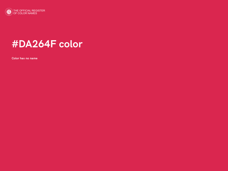 #DA264F color image