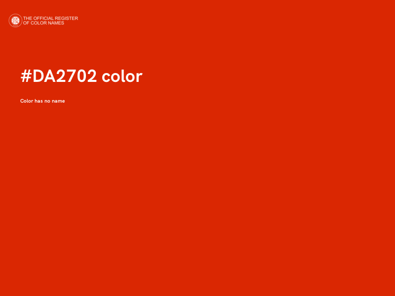 #DA2702 color image