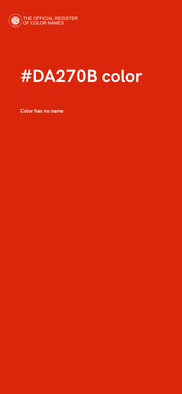 #DA270B color image