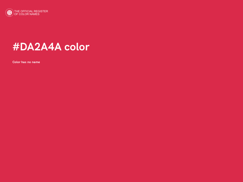 #DA2A4A color image