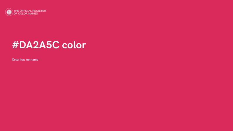 #DA2A5C color image