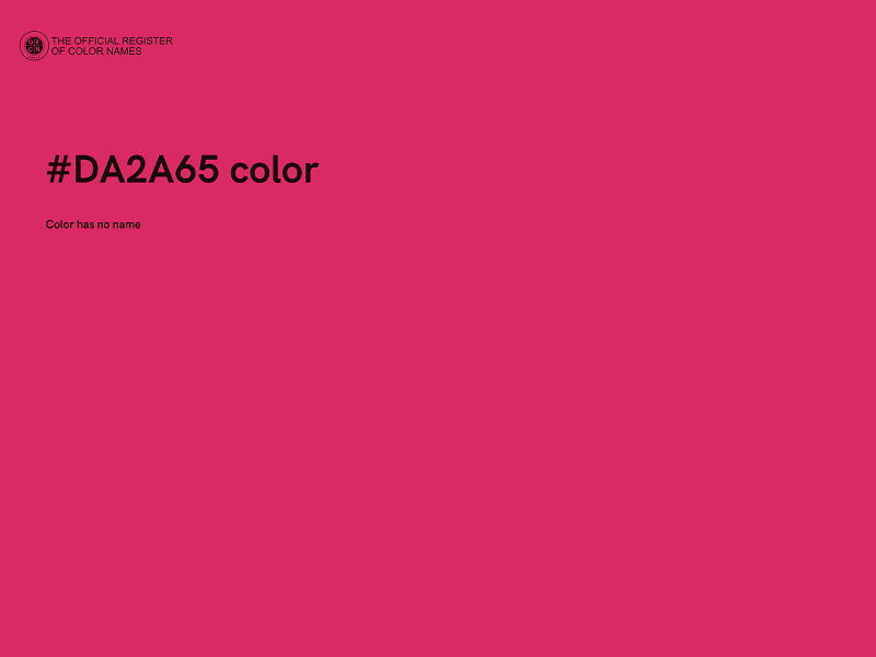 #DA2A65 color image