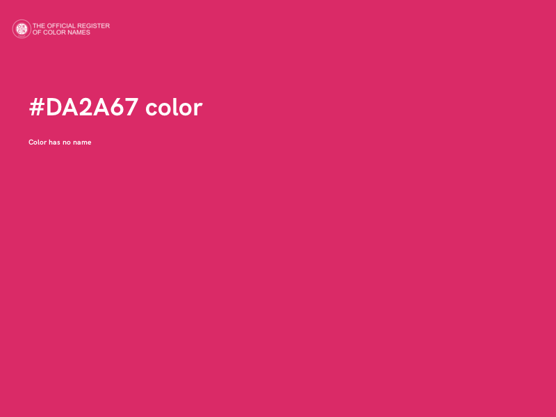 #DA2A67 color image