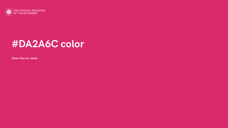 #DA2A6C color image