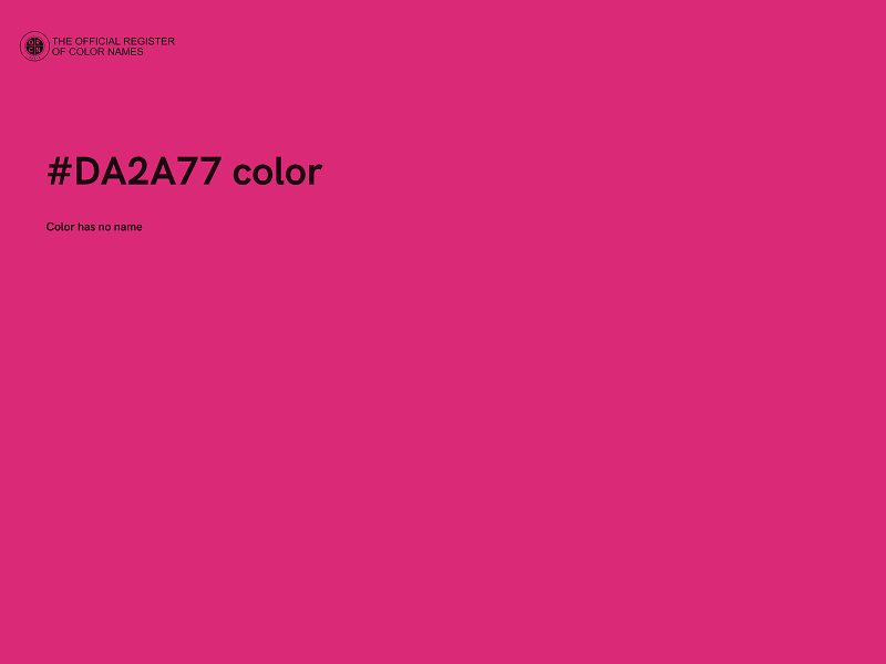 #DA2A77 color image