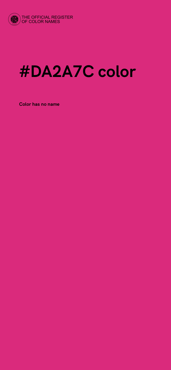 #DA2A7C color image