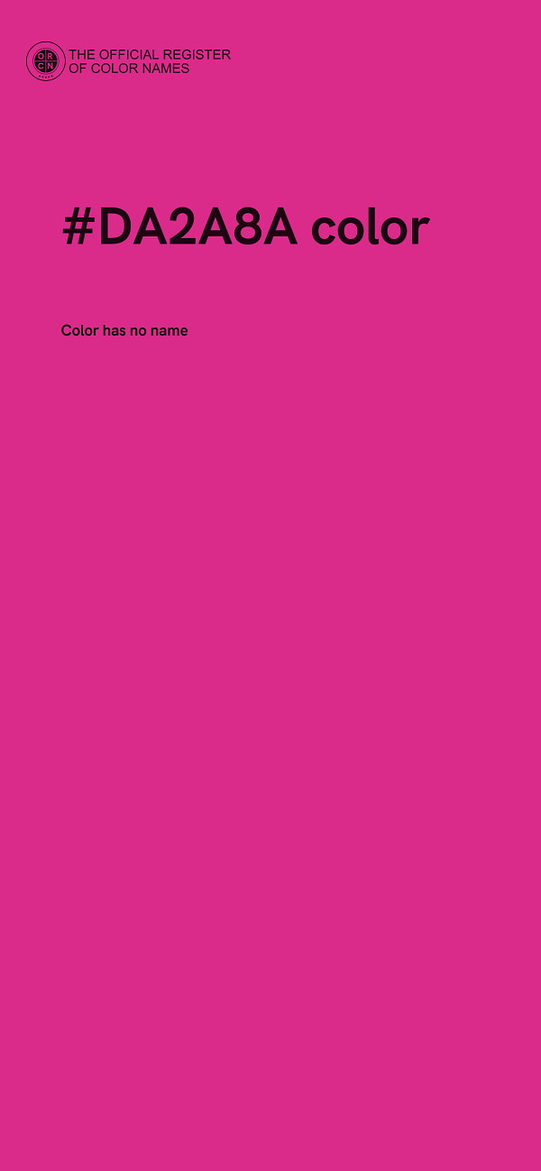 #DA2A8A color image