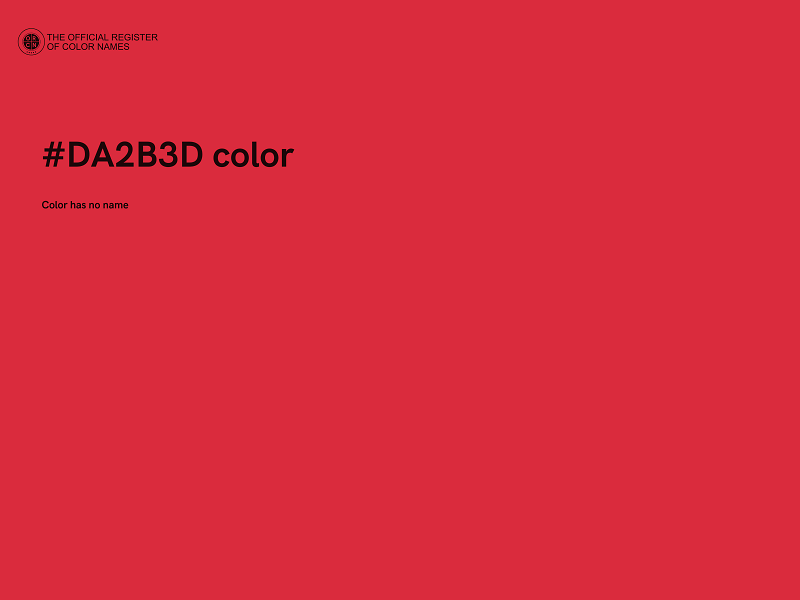 #DA2B3D color image